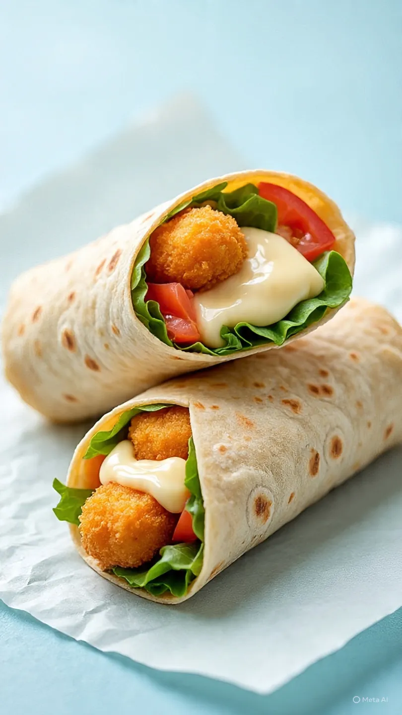 CHEESY CHICKEN NUGGETS WRAP