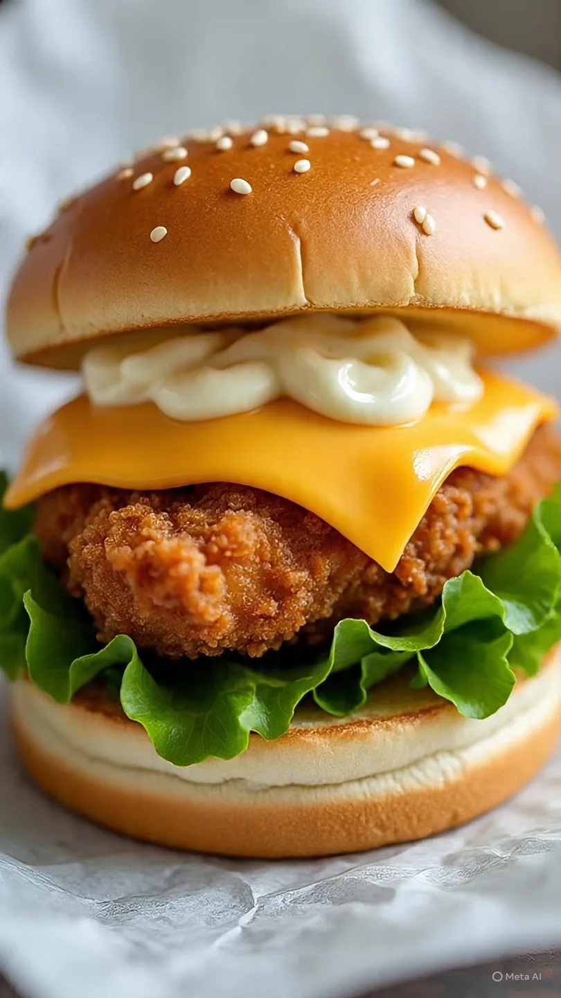CHEESY CHICKEN BURGER