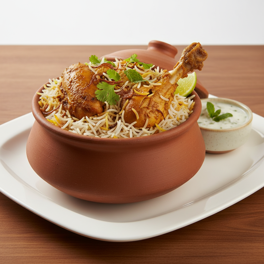 Pot Chicken Biryani Single
