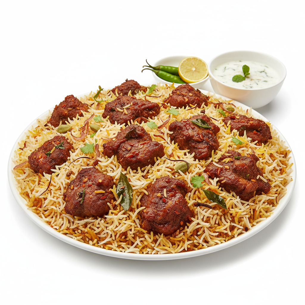 RCMB mutton fry piece biryani
