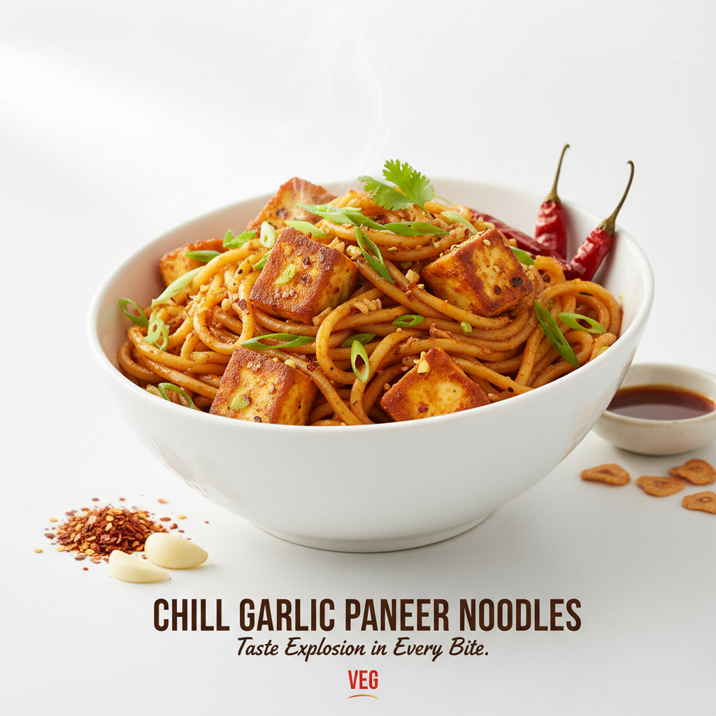 CHILL GARLIC PANEER NOODLES