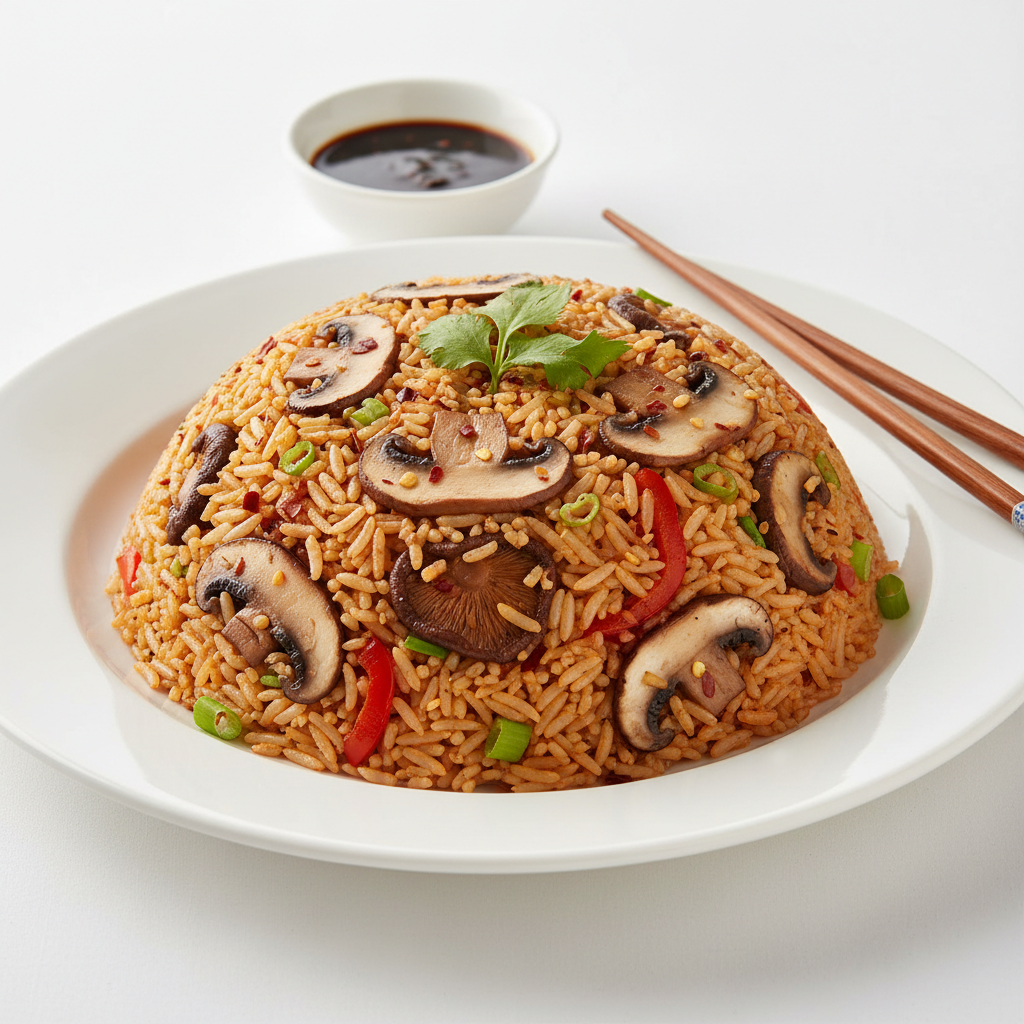 MUSHROOM SCHEZWAN FRIED RICE