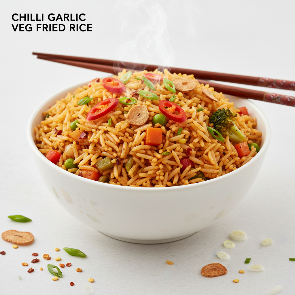CHILLI GARLIC VEG FRIED RICE