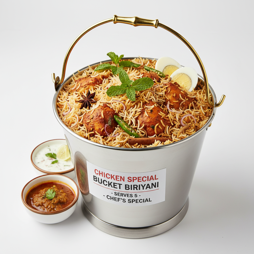 Chicken Special Bucket biryani (serve 5)