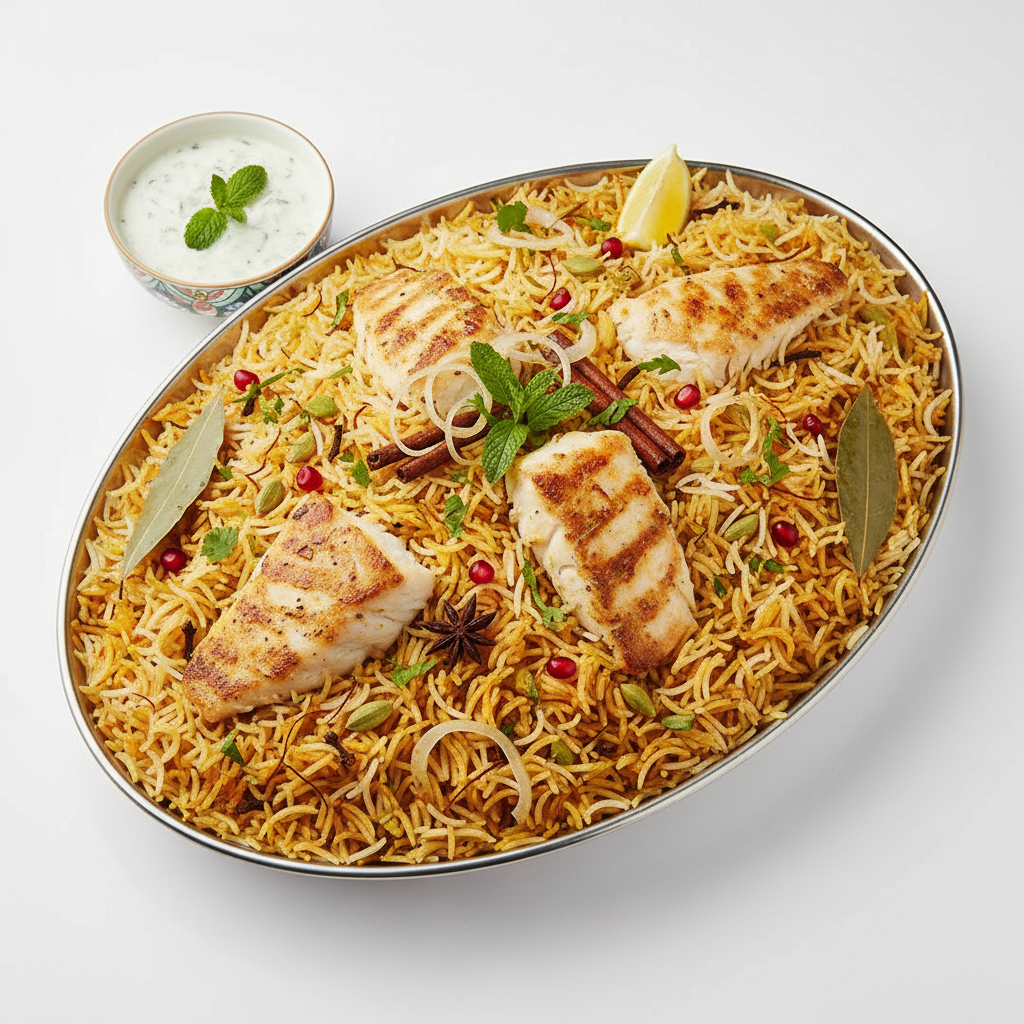 Fish biryani