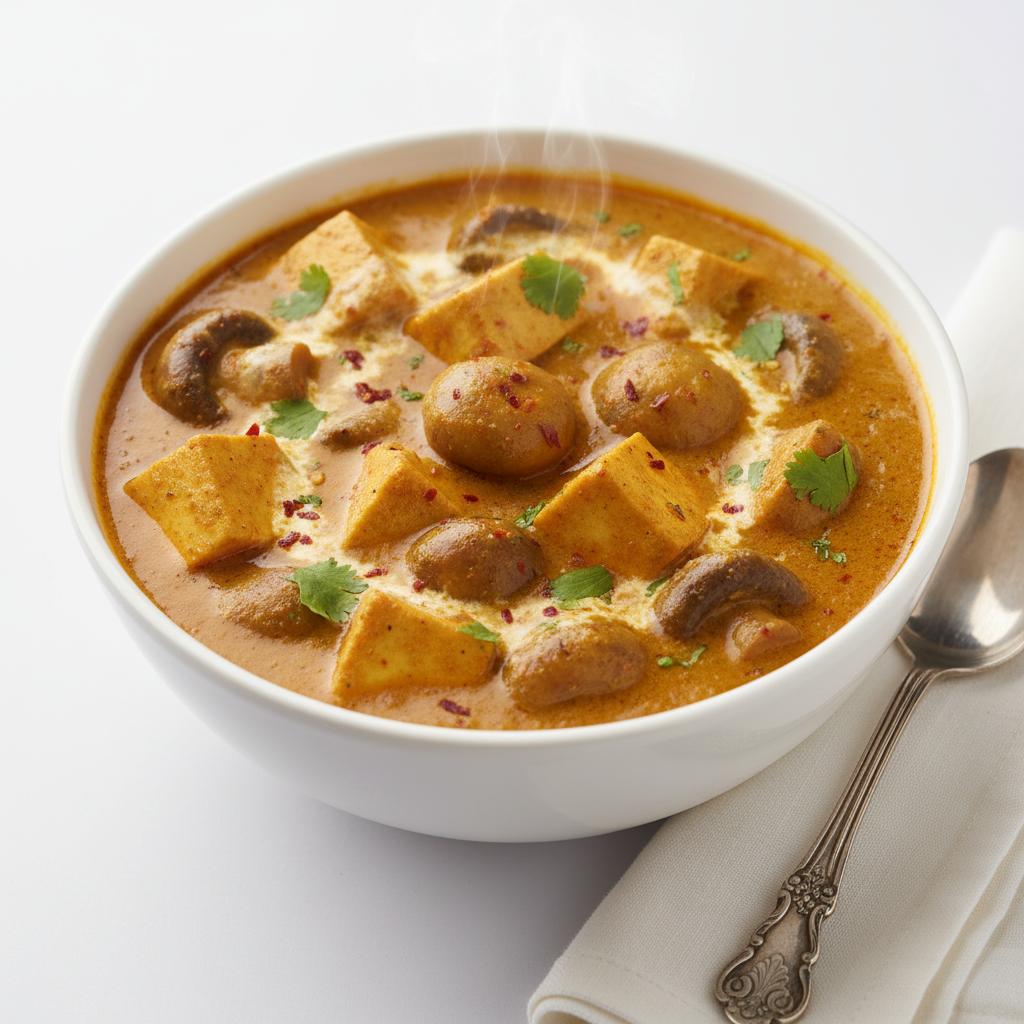 Paneer Mushroom Curry