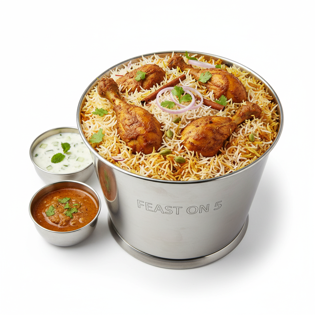 Chicken dum Bucket biryani (serve 5)