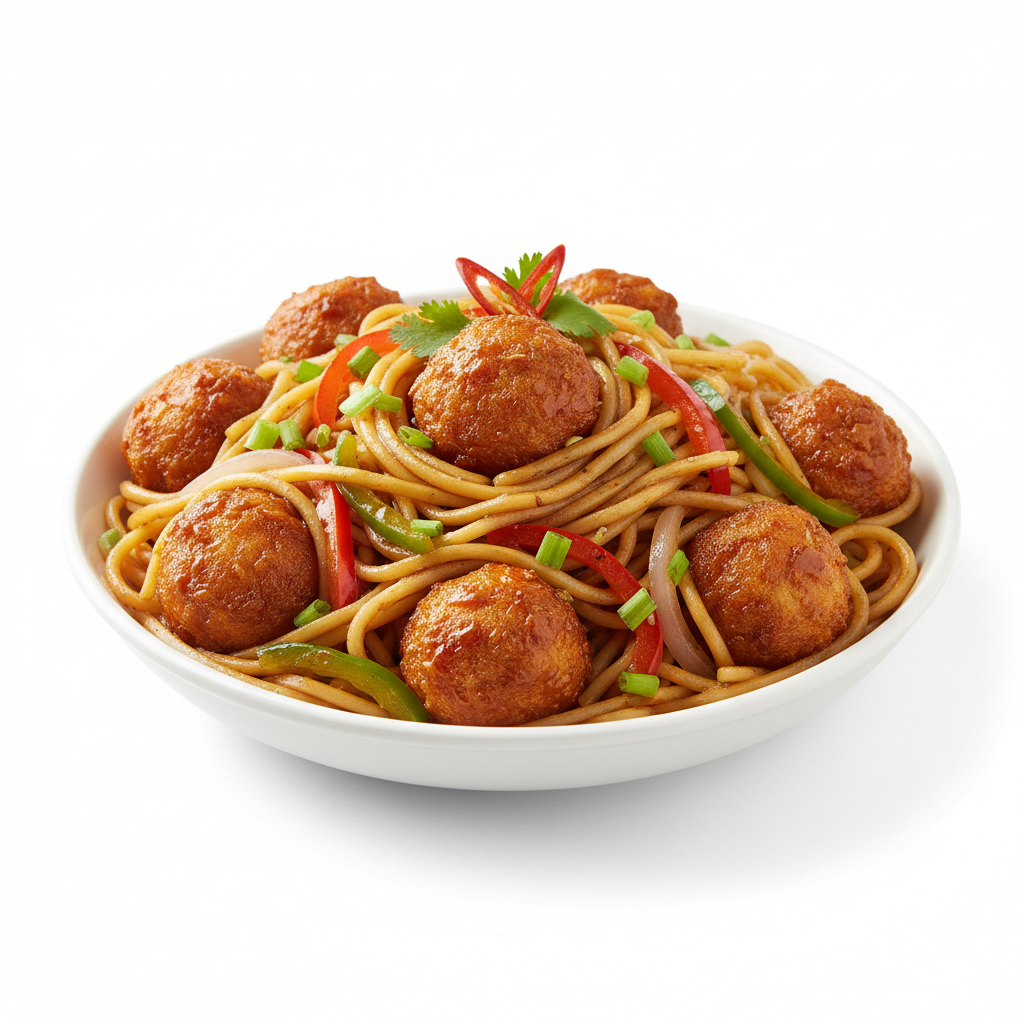 VEG MANCHURIAN NOODLES