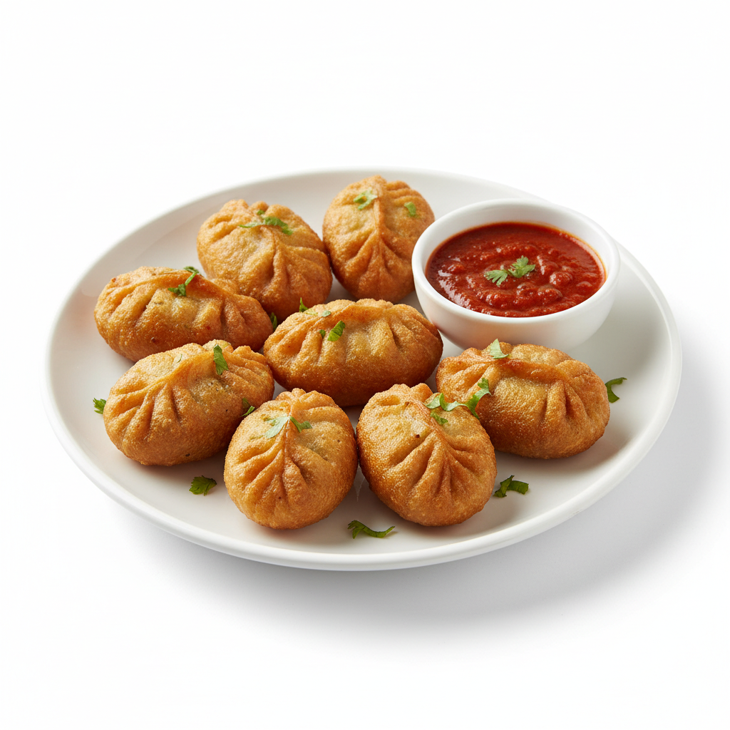 PANEER MOMOS (FRIED) - 8 Pcs