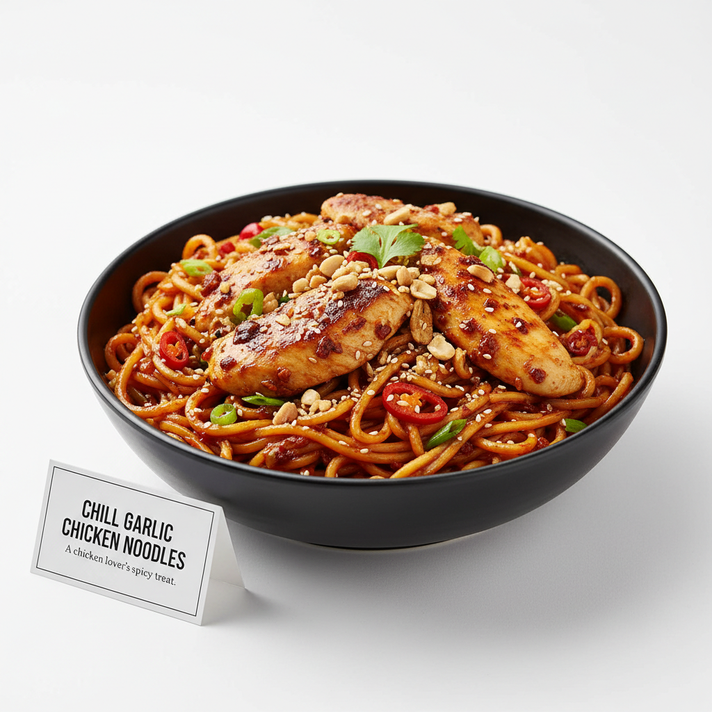 CHILL GARLIC CHICKEN NOODLES
