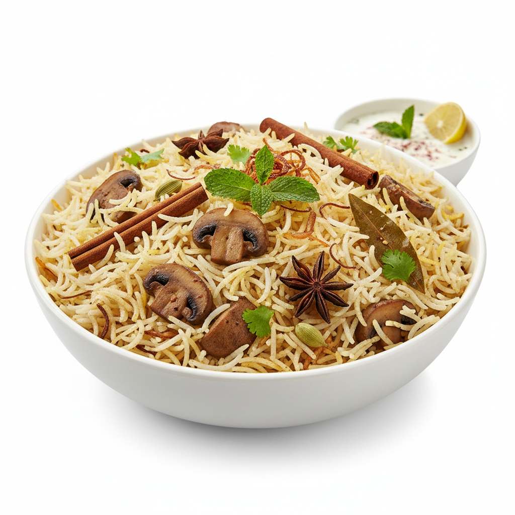 RCMB Mushroom biryani