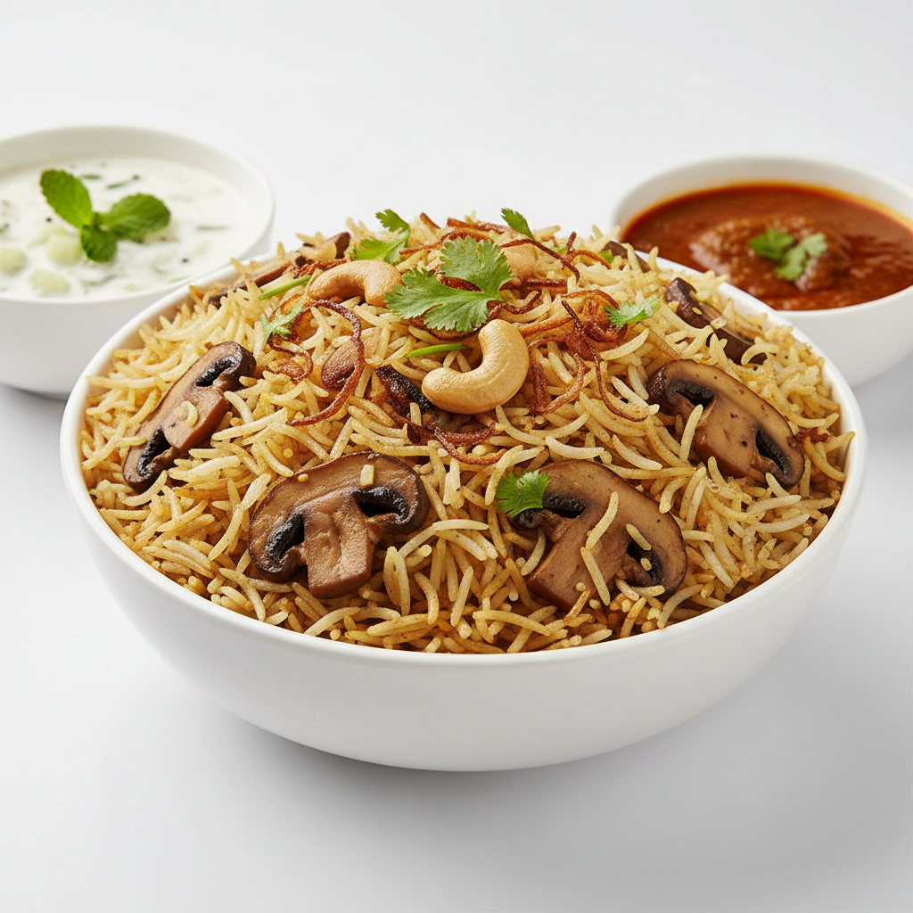 RCMB Mushroom biryani
