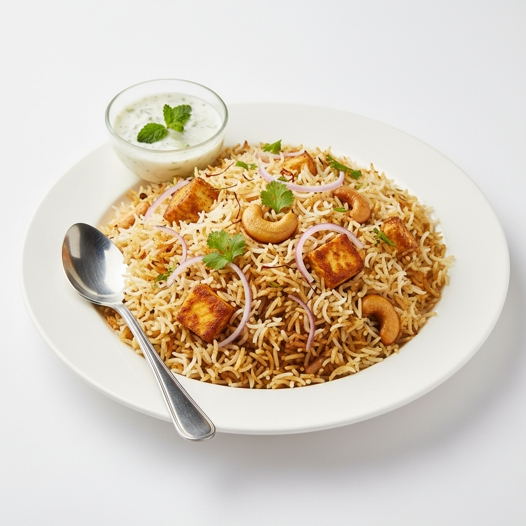 RCMB Kaju and paneer biryani