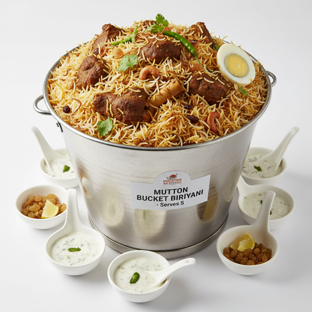 Mutton Bucket biryani (serve 5)