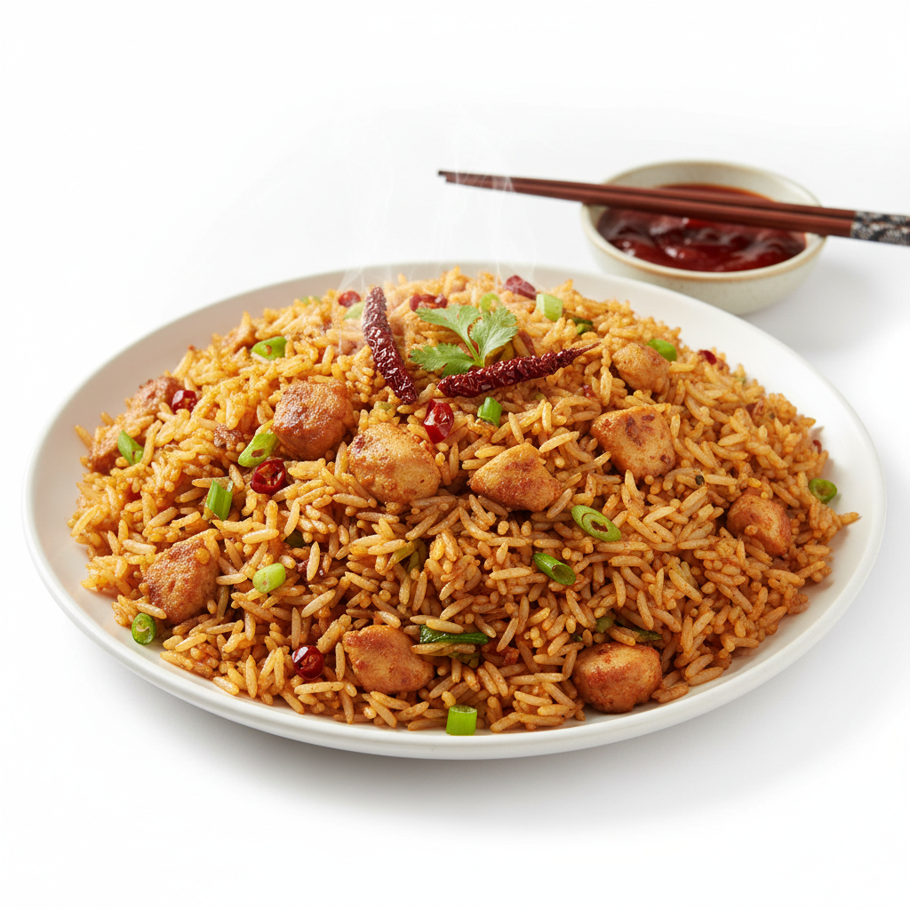CHICKEN SCHEZWAN FRIED RICE