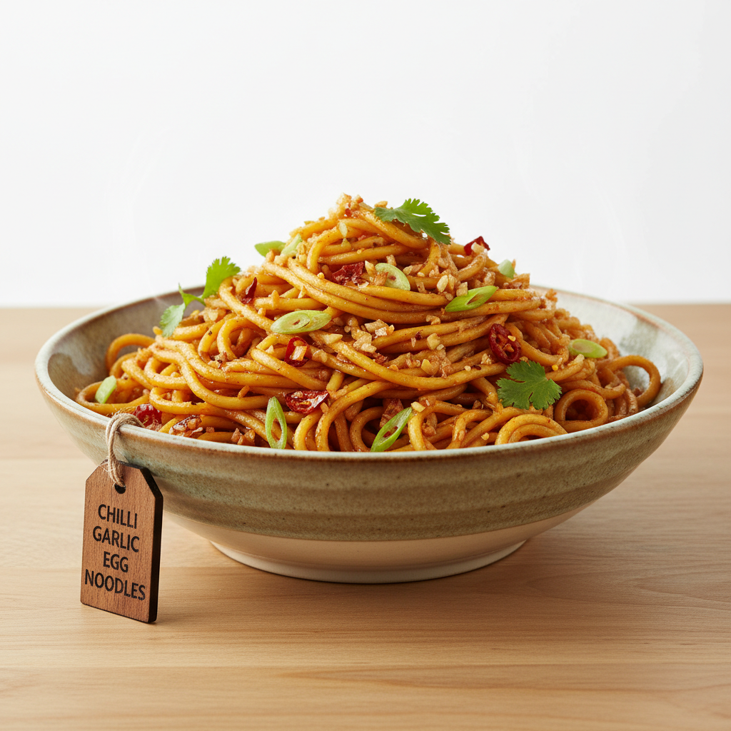 CHILLI GARLIC EGG NOODLES