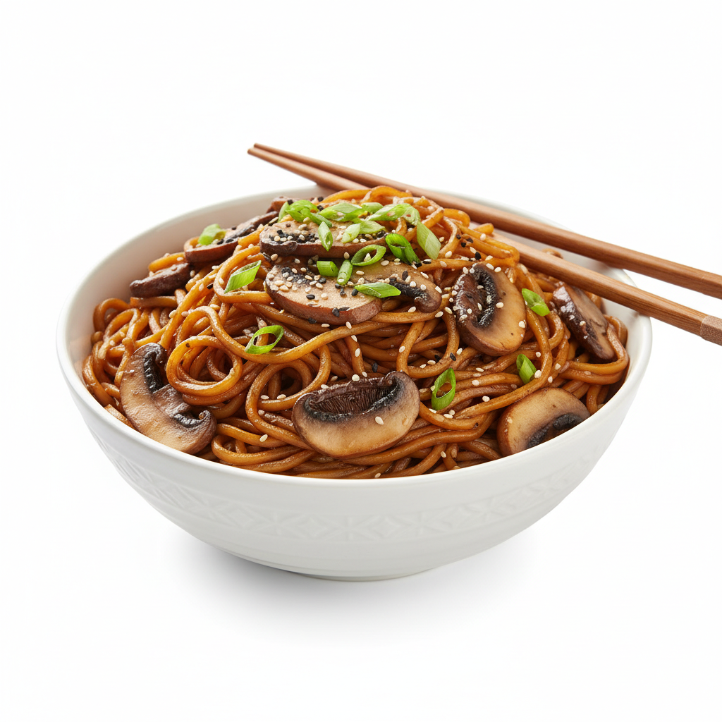 MUSHROOM HAKKA NOODLES