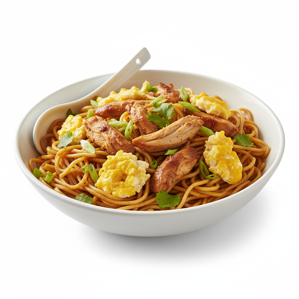 Double Egg Chicken Noodles (Single)