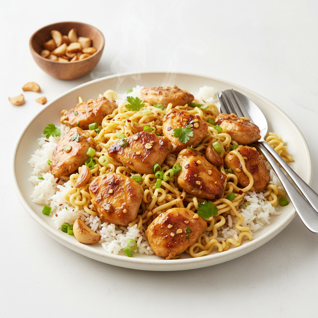 Chicken Garlic Rice & Noodles