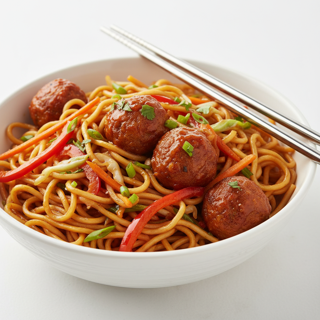Veg Manchurian Noodles (Single)