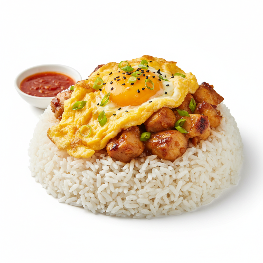 Double Egg Chicken Rice (Full)