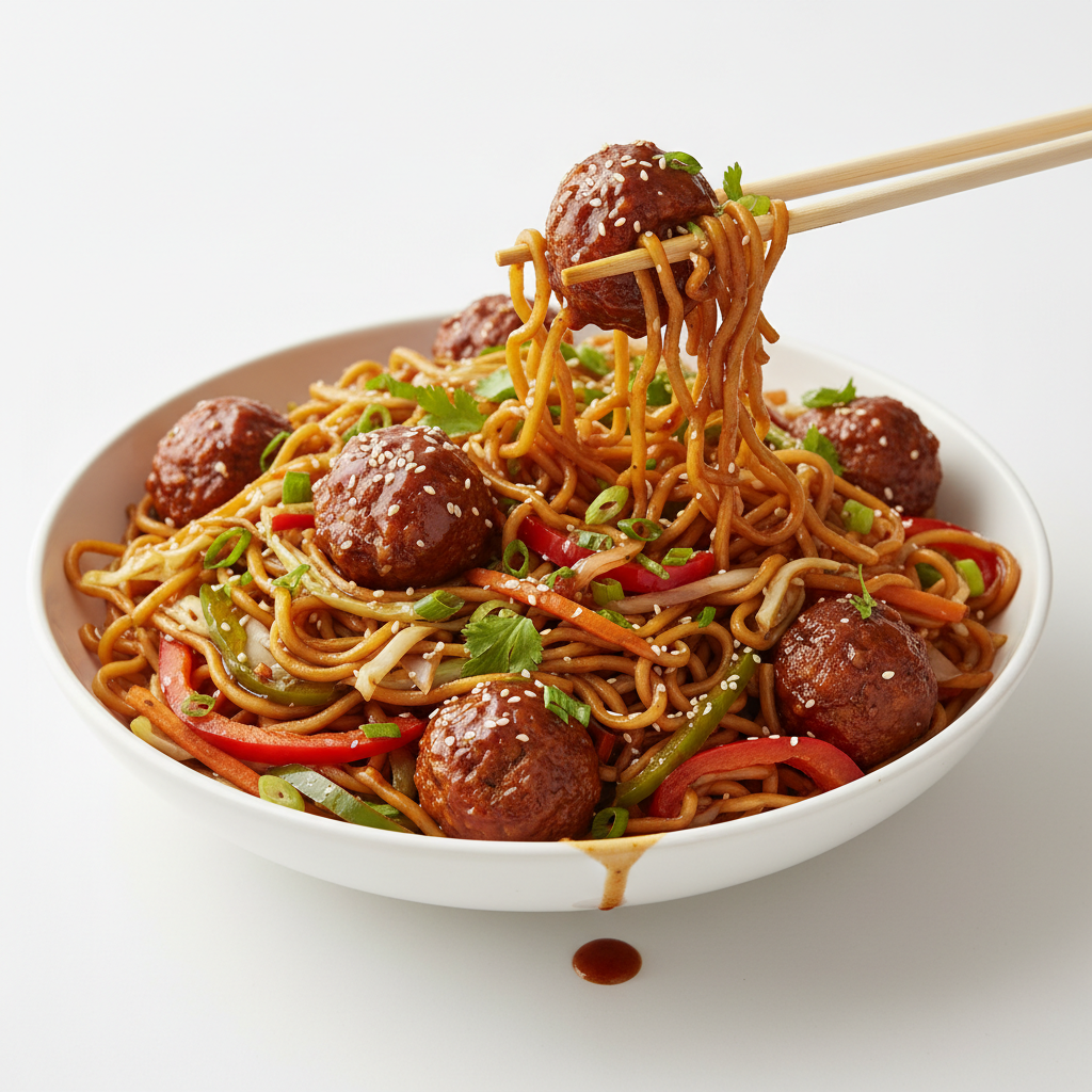 Veg Manchurian Noodles (Full)