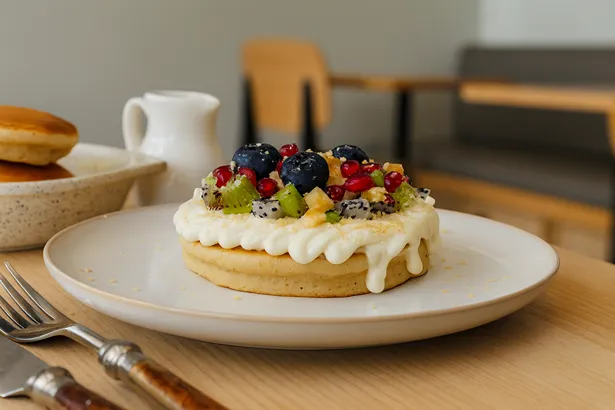 Cream Cheese And Fresh Fruit Pancake - Regular