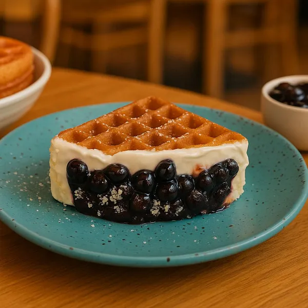 Blueberry And Cream Cheese Waffle