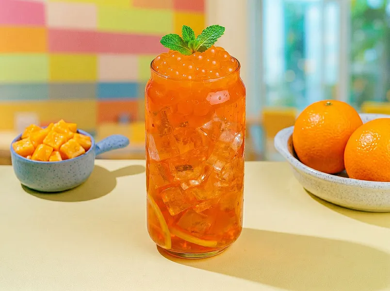 Boba Orange Mojito