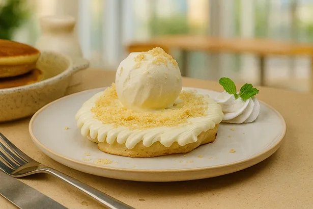 Belgian White Chocolate Pancake Sundae
