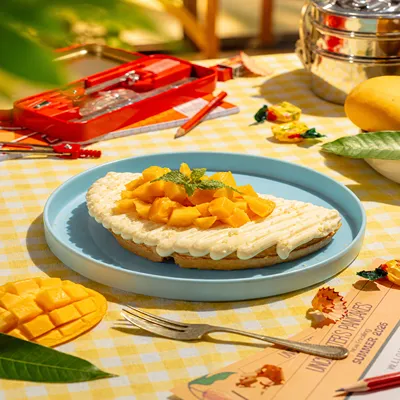 Mango & Cream Cheese Waffle