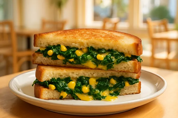 Spinach Corn Cheese Grilled Sandwich
