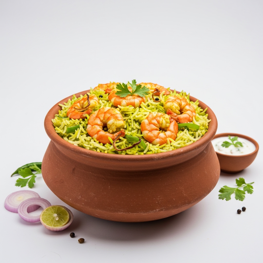 Gongura Prawns Biryani