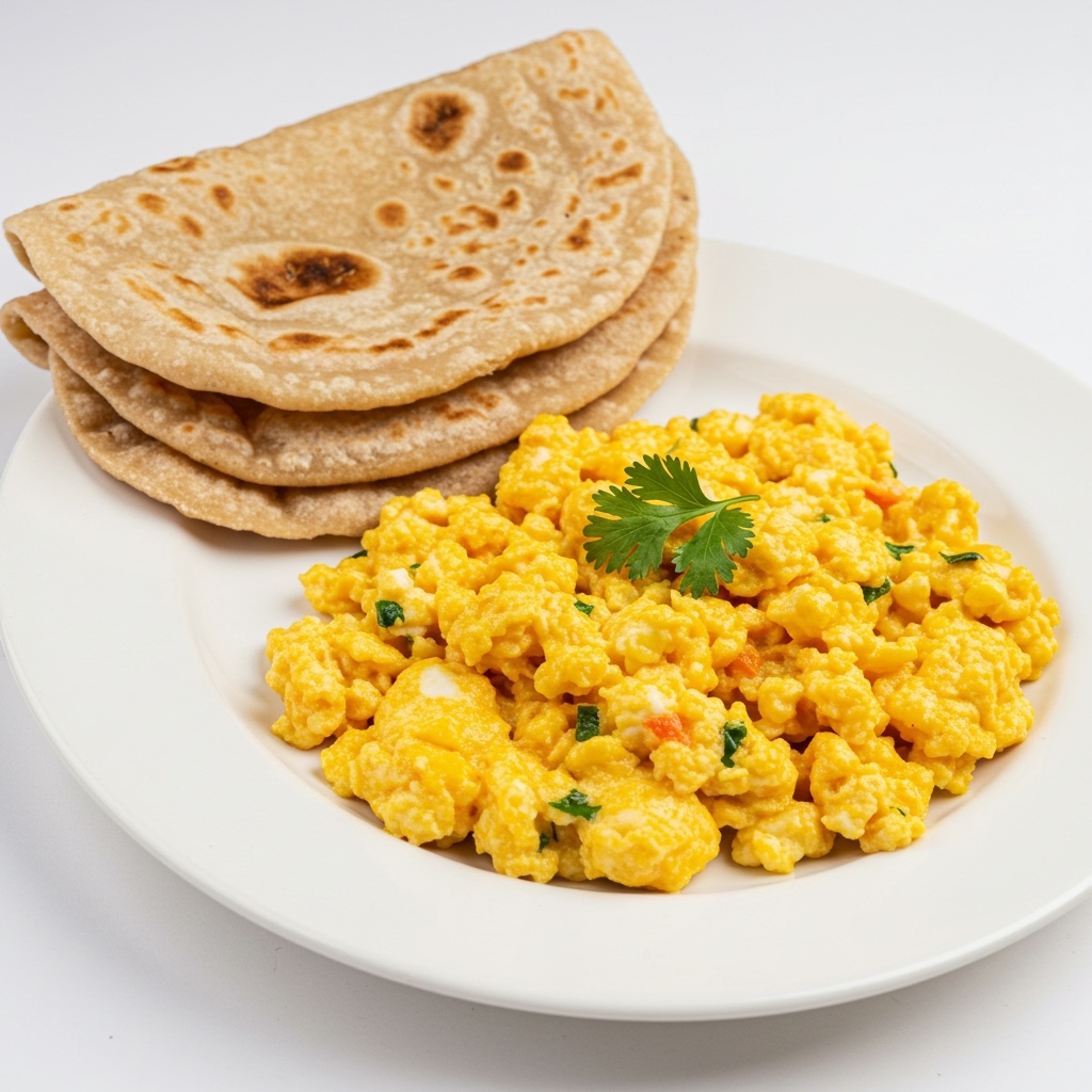 Egg Burji + Chapathi / Pulka