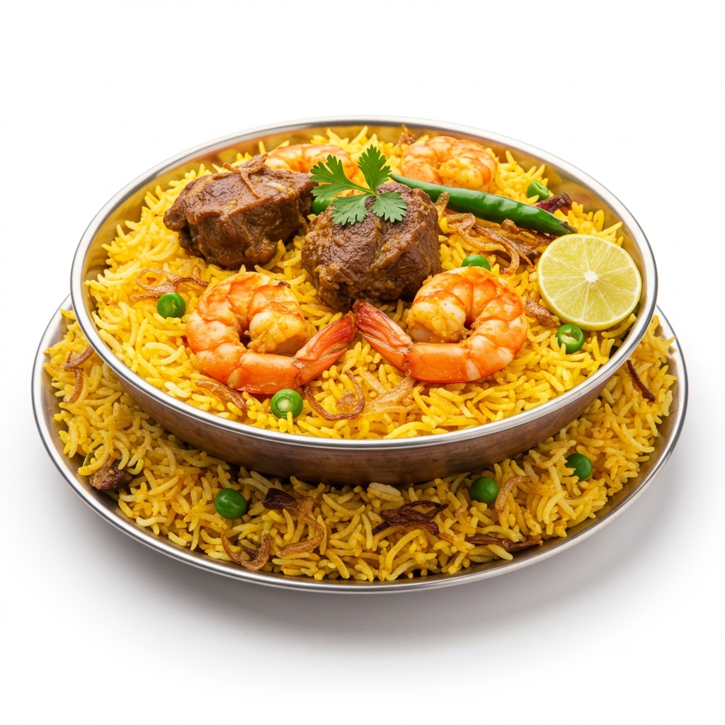 Mutton Ghee Roast Biryani