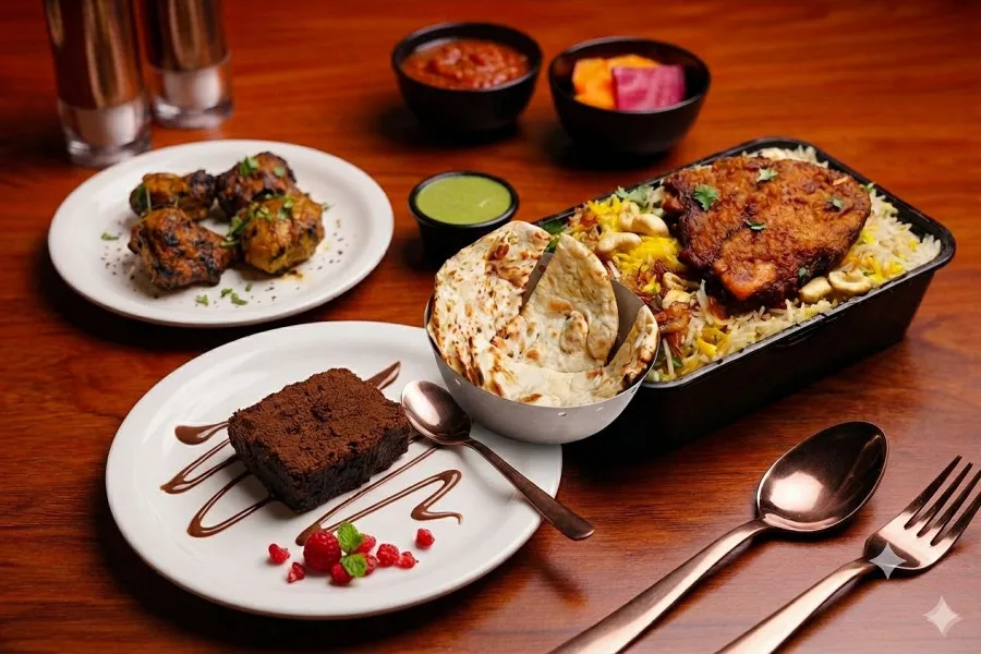 Fish Fry Mandi+tikka Kabab+brownie+2Tandoor Roti