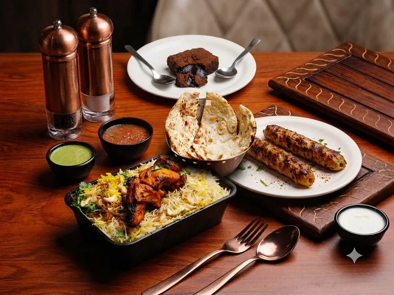 Chicken Tikka Mandi+sheek Kabab+brownie+2Tandoor Roti