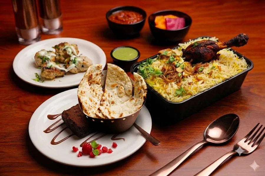 Chicken Fry Mandi+malai Kabab+brownie+2Tandoor Roti