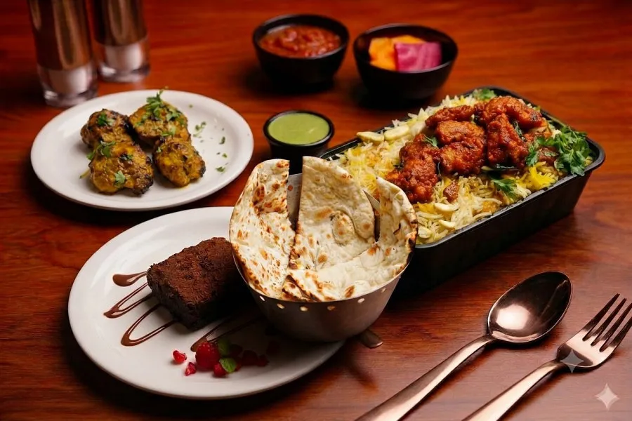 Chicken 65 Mandi+afgani Kabab+brownie+2Tandoor Roti