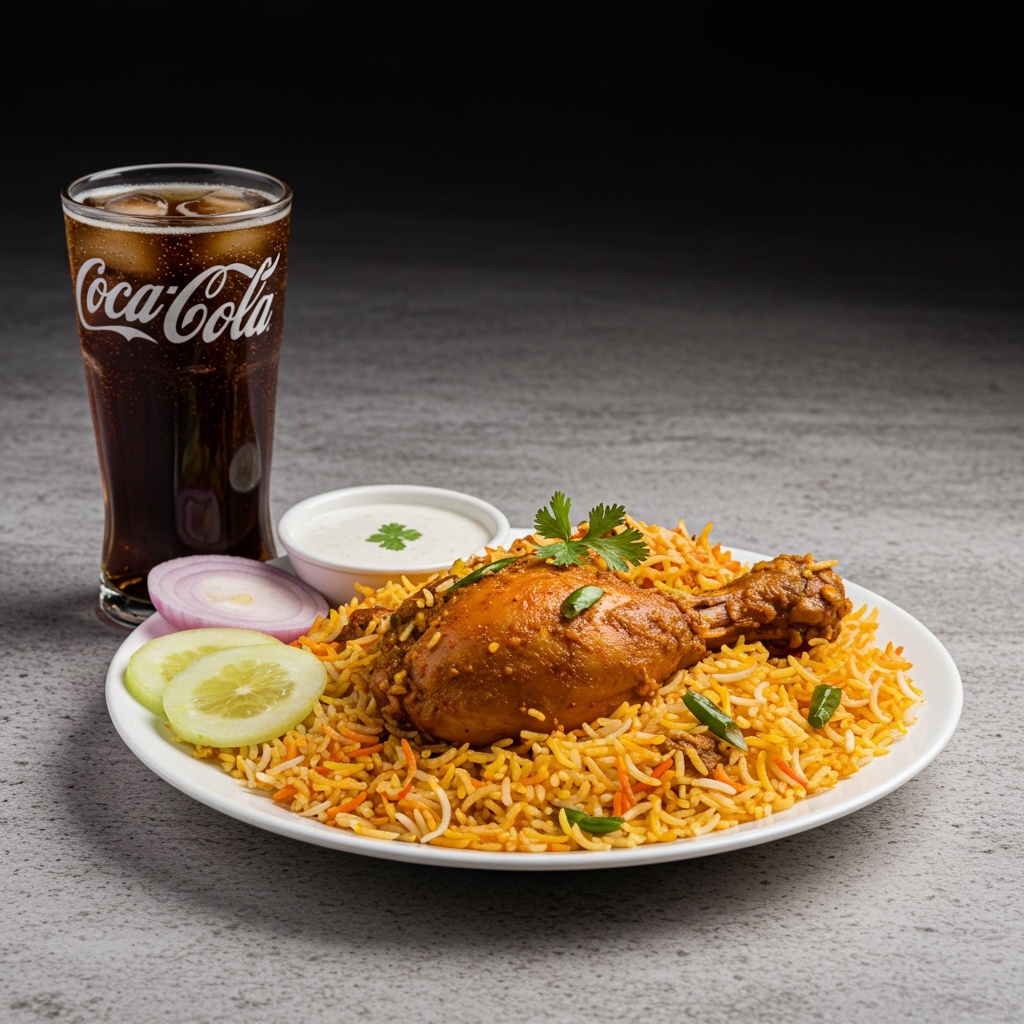 Chicken Biryani (with Unlimited Rice & Coke)
