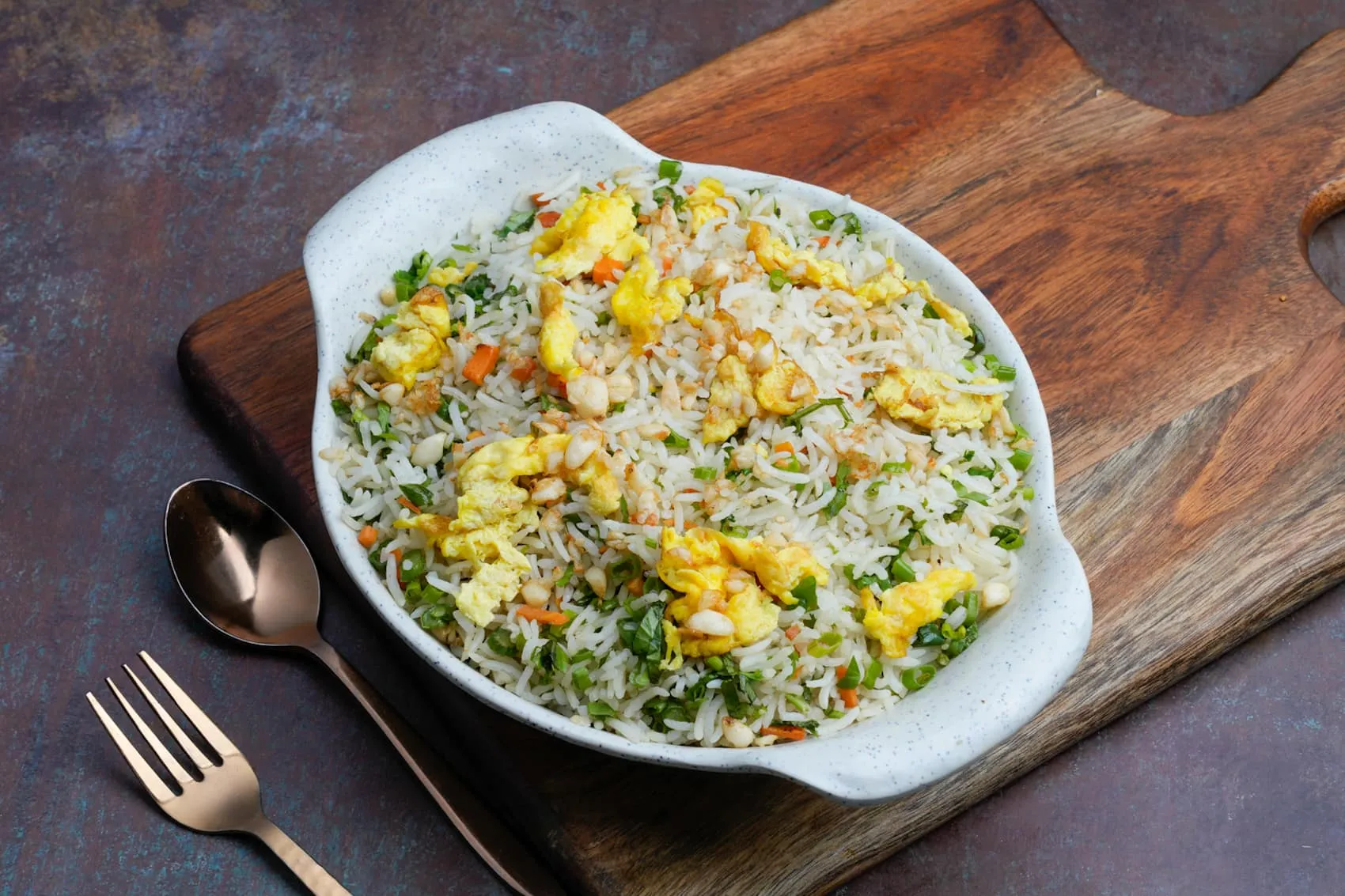 Egg Burnt Garlic Fried Rice