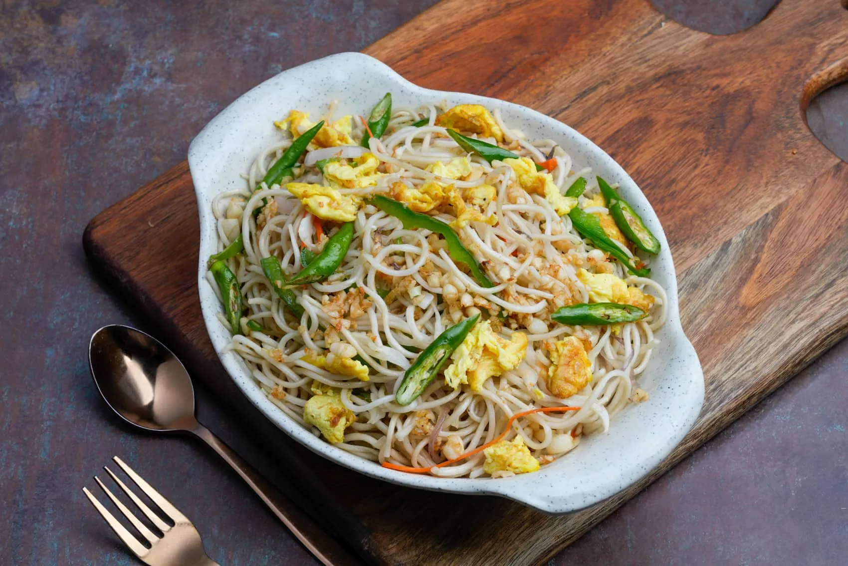 Egg Chilli Garlic Noodles