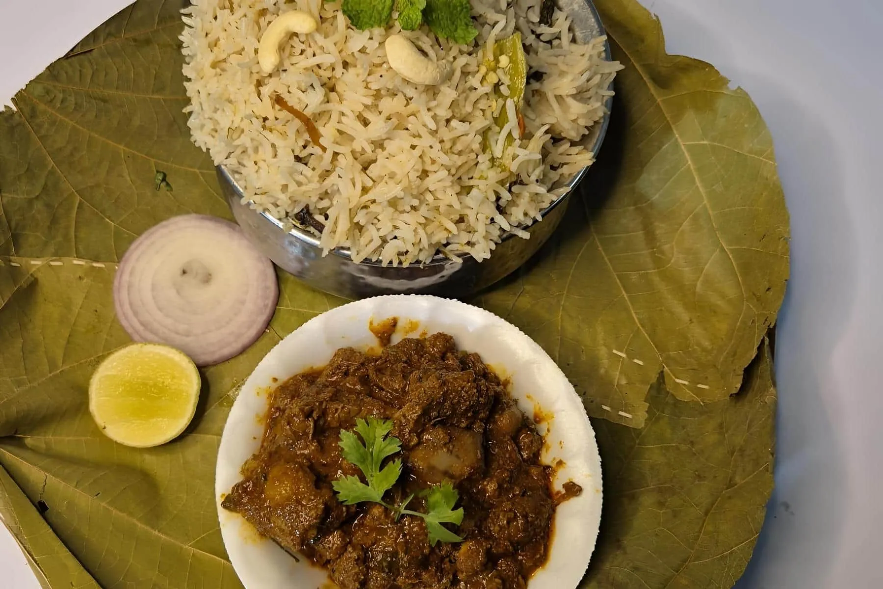 Bagara Rice With Liver Curry - Full