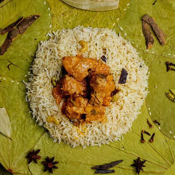 Bagara Rice With Chicken Curry - Full