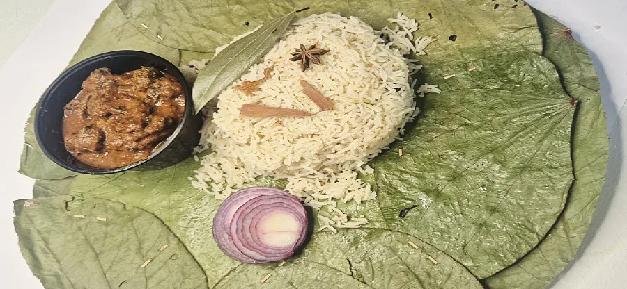Bagara Rice With Boti Curry - Hlaf