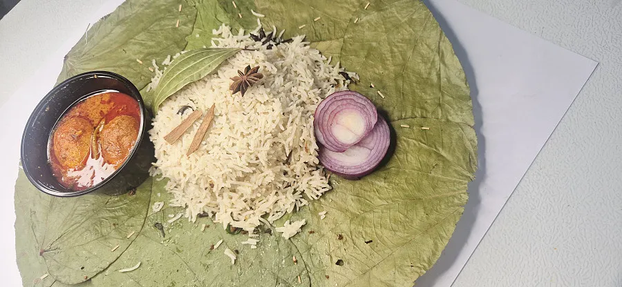 Bagara Rice With Egg Curry - Full