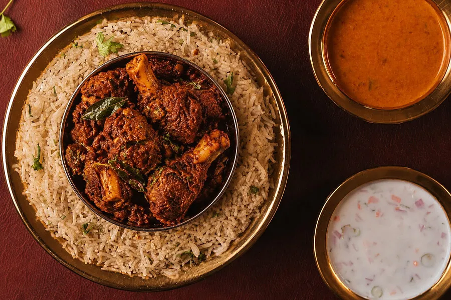 Bagara Rice With Gongura Joint Curry - Half