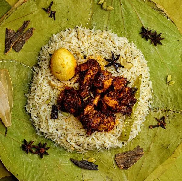 Bagara Rice With Chicken Fry - Hlaf
