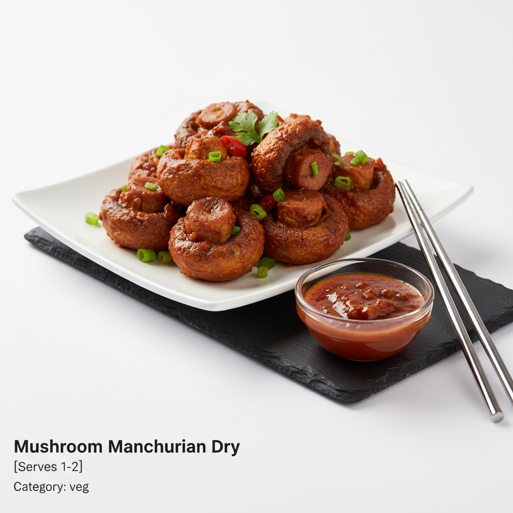 Mushroom Manchurian Dry