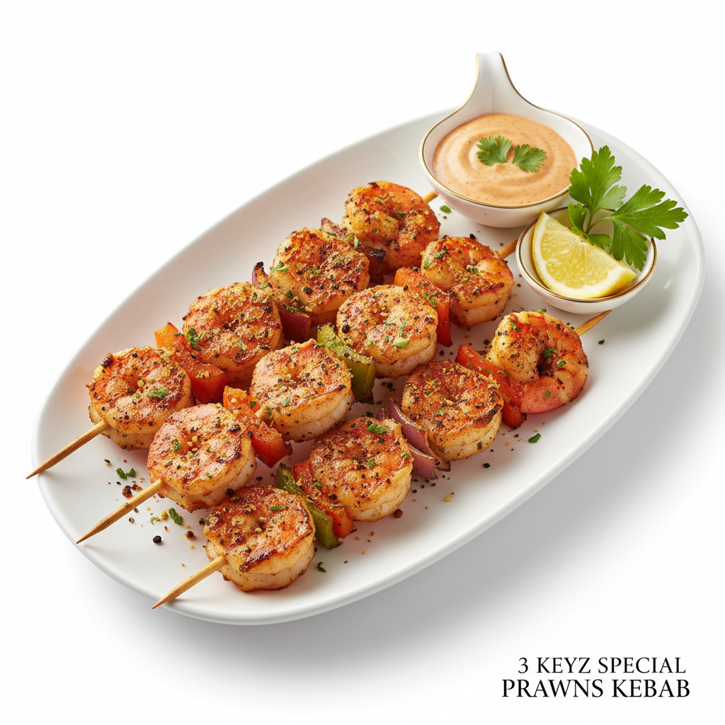 3 Keyz Special Prawns Kebab